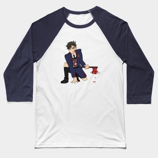 Number Five (Umbrella Academy) Baseball T-Shirt by Hero75